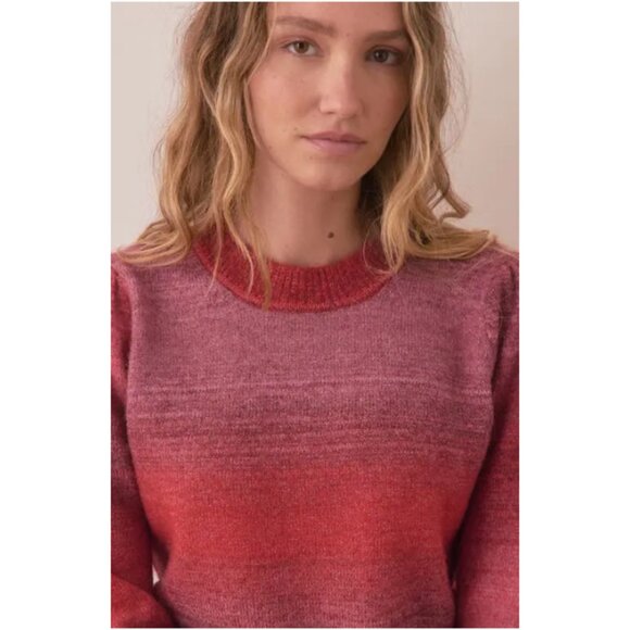 Marine Layer | Ayla Ombré Stripe Puff Sleeve Sweater - Picture 6 of 14